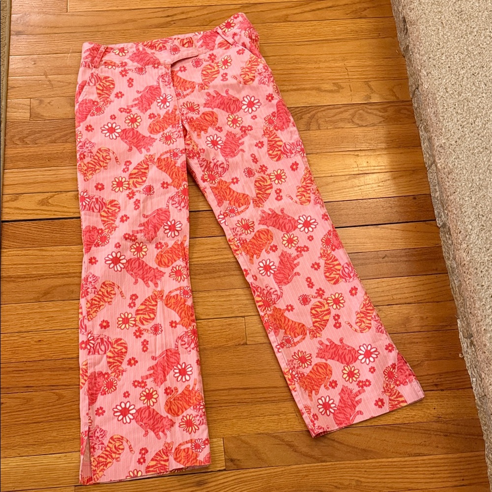 Lilly Pulitzer White Label Tango Tiger Crop Pant - Picture 4 of 5